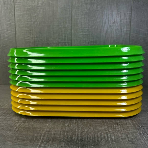 11 Ingrid Plate Snack Plastic Tray Lunch Vintage MCM 1970s Picnic Camping Patio - Picture 2 of 16